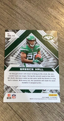 Breece Hall 2022 Panini XR - Impending Greatness Blue IMG-14 trading card image rear