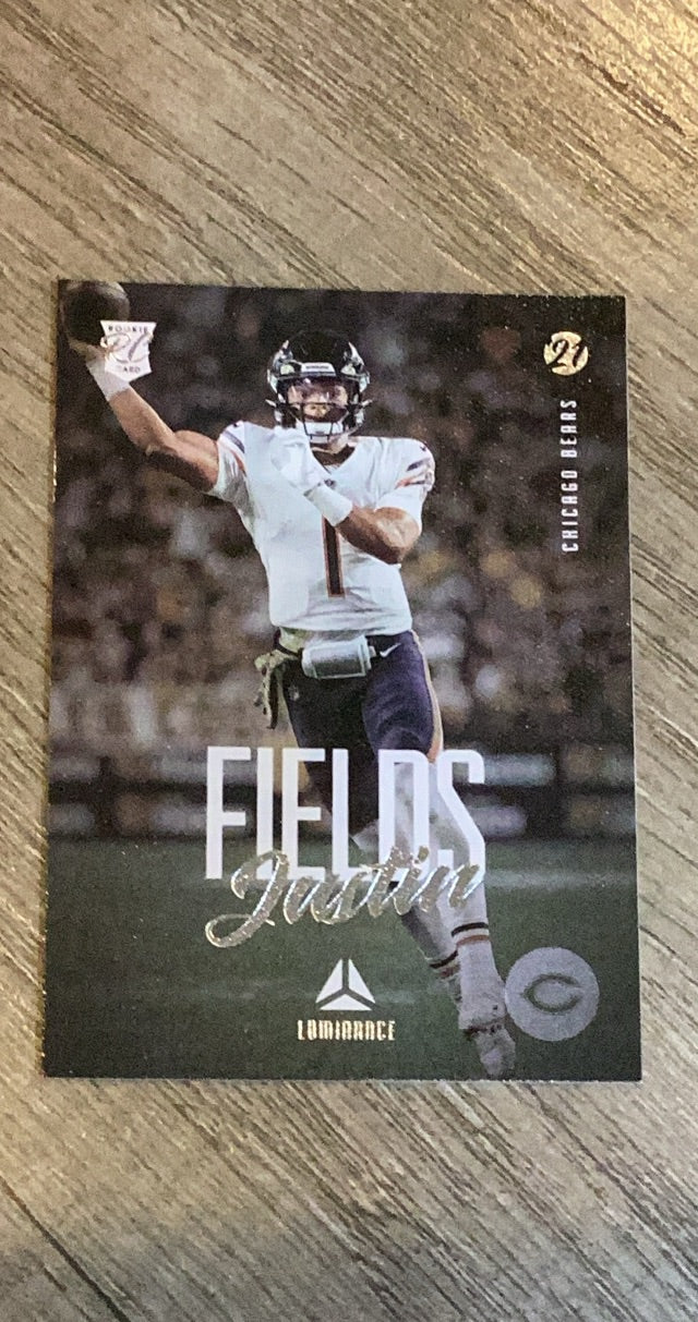 Justin Fields 2021 Panini Chronicles - Luminance Update Rookies 203 trading card image front