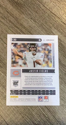 Justin Fields 2021 Panini Chronicles - Luminance Update Rookies 203 trading card image rear