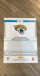 Trevor Lawrence 2021 Panini Chronicles - Panini PA-1 trading card image rear