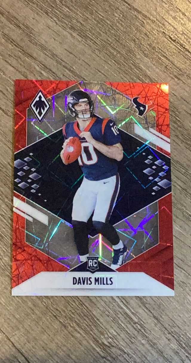 Davis Mills 2021 Panini Phoenix - Red Lazer 123 trading card image front