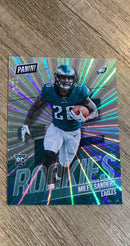 Miles Sanders 2019 Panini The National - Rookies Rainbow Spokes RC18 trading card image front