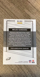Miles Sanders 2019 Panini The National - Rookies Rainbow Spokes RC18 trading card image rear