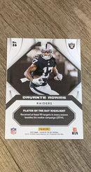 Davante Adams 2022 Panini NFL Player of the Day - Red 26 trading card image rear
