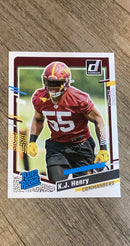 K.J. Henry 2023 Donruss 400 trading card image front