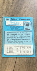 Randall Cunningham 1988 Topps 234 trading card image rear