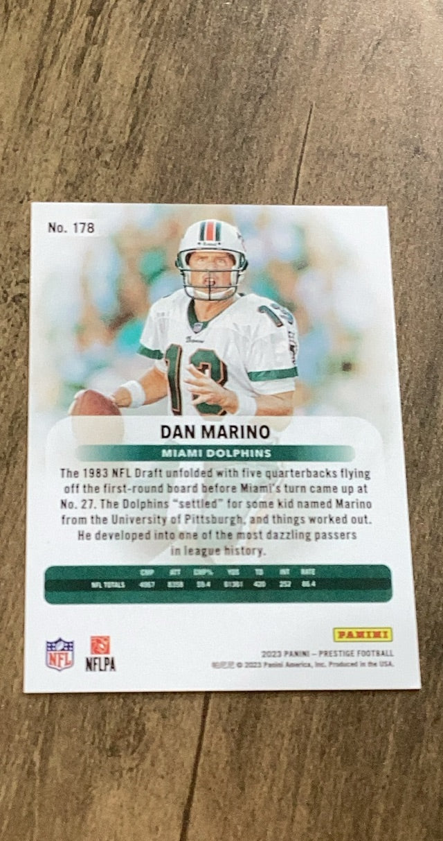 Dan Marino 2023 Panini Prestige  trading card image rear