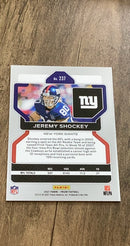 Jeremy Shockey 2021 Panini Prizm 237 trading card image rear