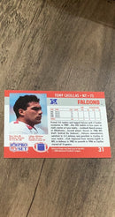 Tony Casillas 1990 Pro Set 31 trading card image rear