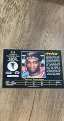 Deion Sanders 1993 Pinnacle 315 trading card image rear