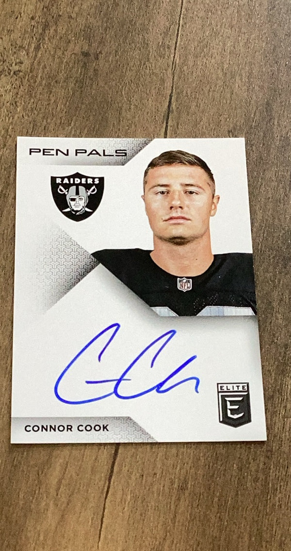 Connor Cook 2016 Donruss Elite - Pen Pals Autographs PP-CO trading card image front