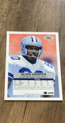 Alvin Harper 1992 Fleer 80 trading card image rear