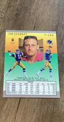 Jim Everett 1991 Ultra 186 trading card image rear