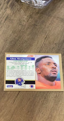 Alton Montgomery 1991 Score 22 trading card image rear