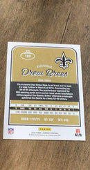 Drew Brees 2016 Donruss 189 trading card image rear