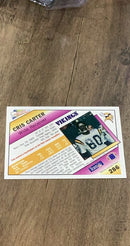 Cris Carter 1991 Pacific 286a trading card image rear