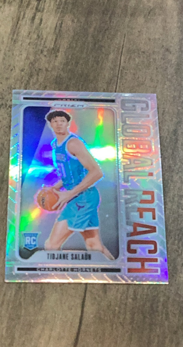Tidjane Salaun 2024-25 Panini Prizm - Global Reach Prizms Silver 3 trading card image front