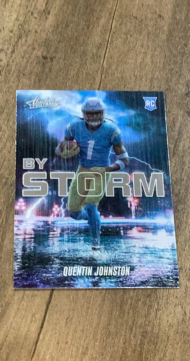 Quentin Johnston 2023 Panini Absolute - By Storm BST-10 trading card image front