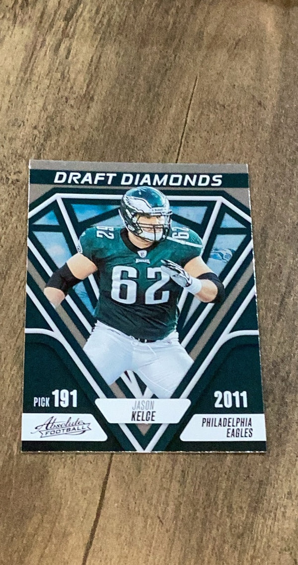 Jason Kelce 2023 Panini Absolute - Draft Diamonds DD-5 trading card image front