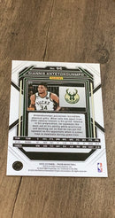 Giannis Antetokounmpo 2022-23 Panini Prizm 96 trading card image rear