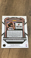 Shaedon Sharpe 2022-23 Panini Prizm 250 trading card image rear