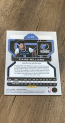 Ziaire Williams 2021-22 Panini Prizm 313 trading card image rear