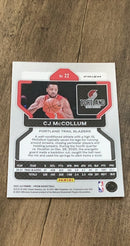 CJ McCollum 2021-22 Panini Prizm - Ice 22 trading card image rear