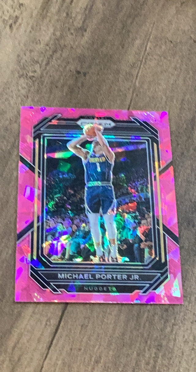 Michael Porter Jr. 2022-23 Panini Prizm - Prizms Pink Ice 28 trading card image front