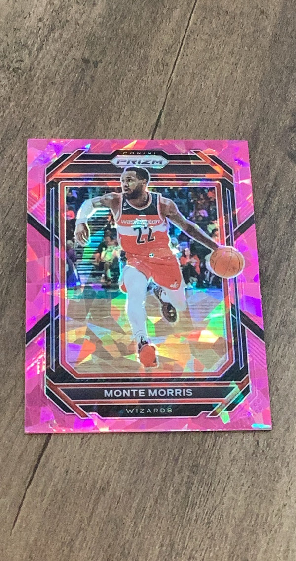 Monte Morris 2022-23 Panini Prizm - Prizms Pink Ice 171 trading card image front