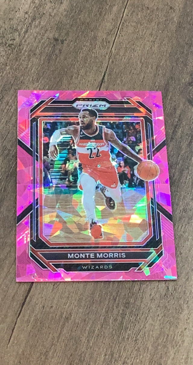 Monte Morris 2022-23 Panini Prizm - Prizms Pink Ice 171 trading card image front