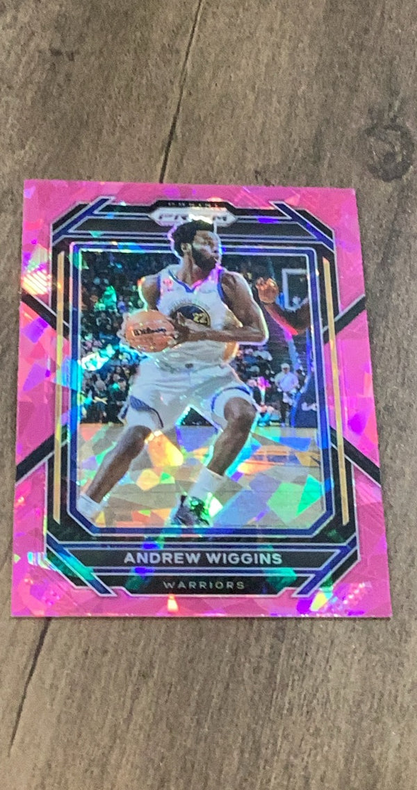 Andrew Wiggins 2022-23 Panini Prizm - Prizms Pink Ice 114 trading card image front