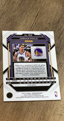 Jordan Poole 2022-23 Panini Prizm - Prizms Red Ice 102 trading card image rear