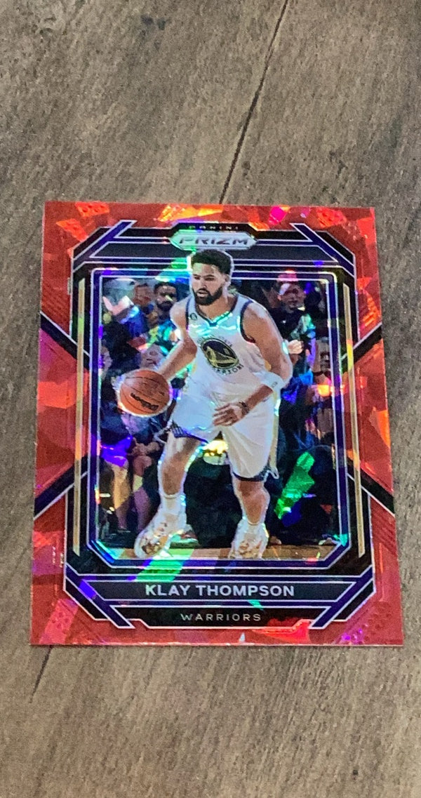 Klay Thompson 2022-23 Panini Prizm - Prizms Red Ice 115 trading card image front