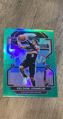 Keldon Johnson 2021-22 Panini Prizm - Green 210 trading card image front