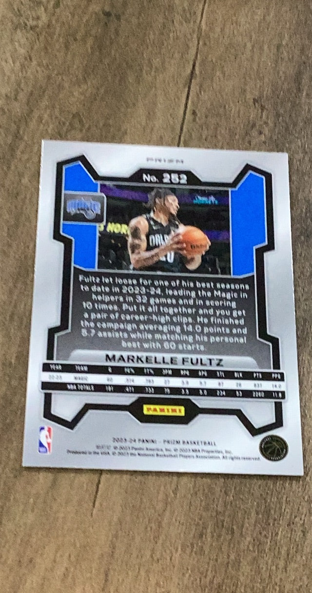 Markelle Fultz 2023-24 Panini Prizm - Prizms Green 252 trading card image rear