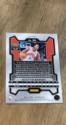 Scottie Barnes 2023-24 Panini Prizm - Prizms Green 24 trading card image rear
