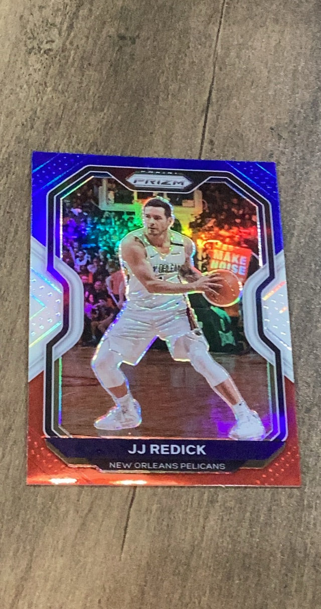 JJ Redick 2020-21 Panini Prizm - Red  White and Blue Prizms 184 trading card image front