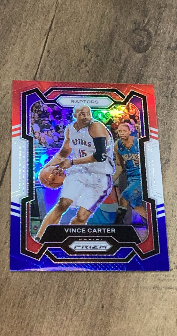 Vince Carter 2023-24 Panini Prizm - Prizms Red White and Blue 195 trading card image front