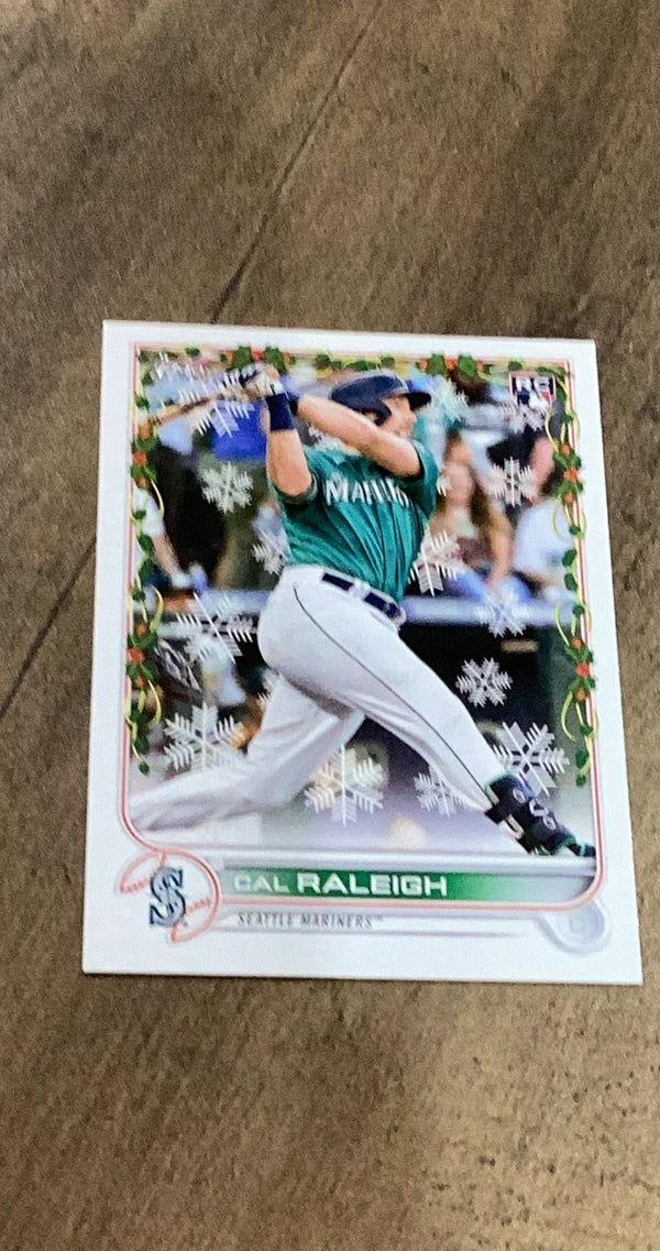 Cal Raleigh 2022 Topps Holiday HW175 trading card image front