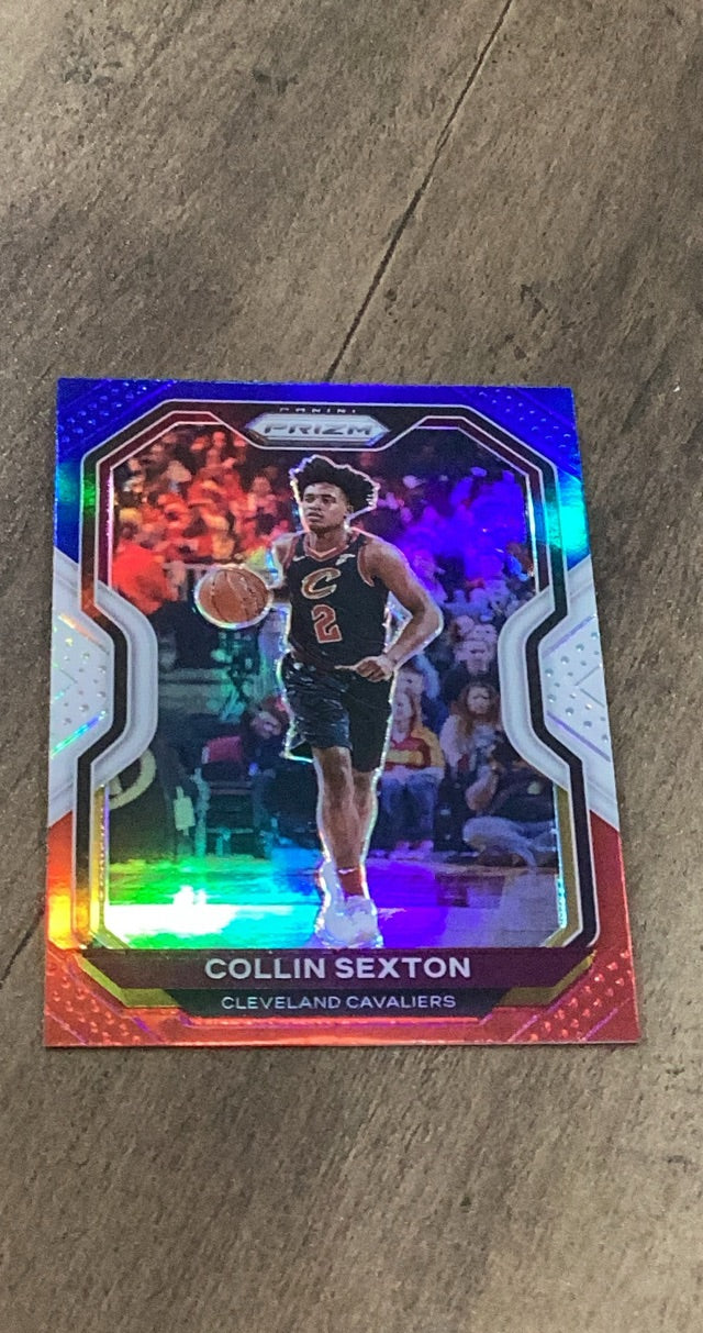 Collin Sexton 2020-21 Panini Prizm - Red White and Blue Prizms 225 trading card image front