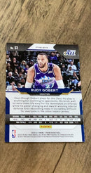 Rudy Gobert 2020-21 Panini Prizm - Red  White and Blue Prizms 53 trading card image rear
