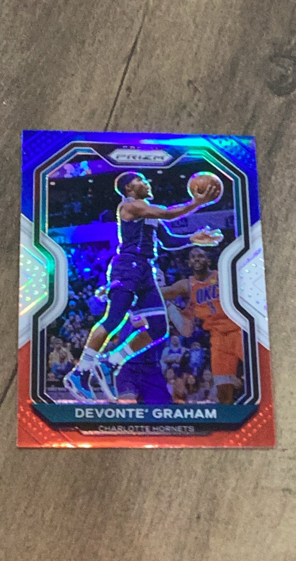 Devonte' Graham 2020-21 Panini Prizm - Red White and Blue Prizms 73 trading card image front