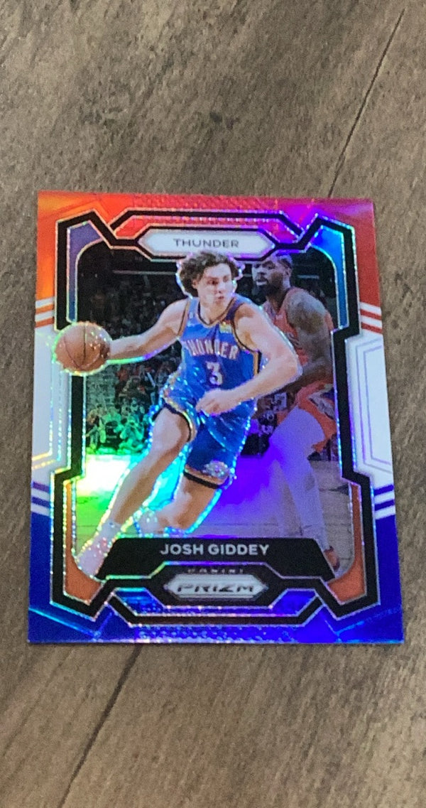 Josh Giddey 2023-24 Panini Prizm - Prizms Red White and Blue 50 trading card image front