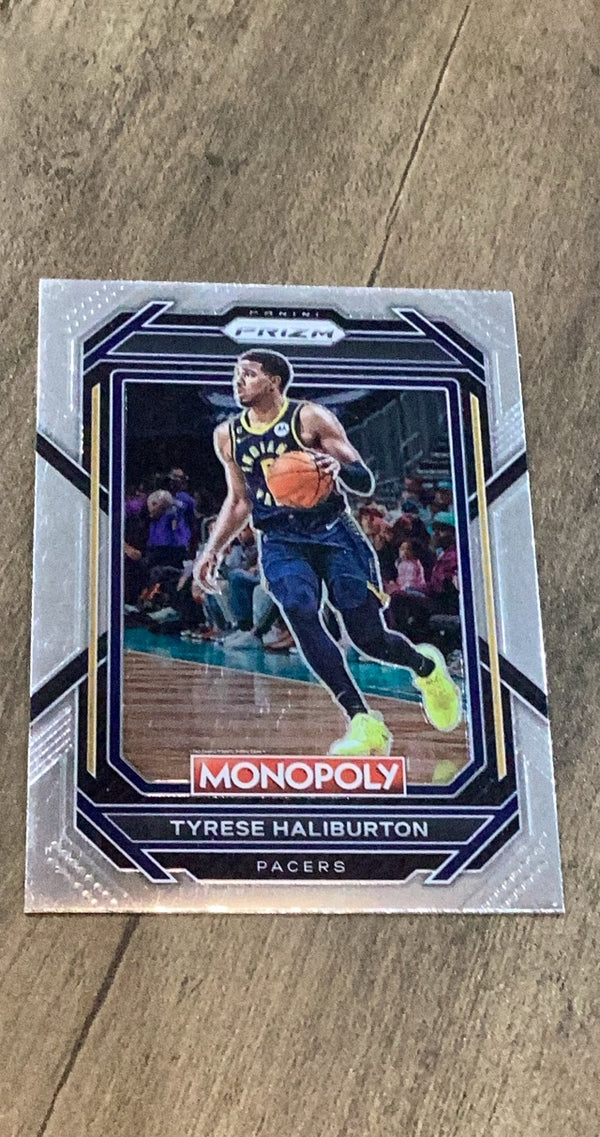 Tyrese Haliburton 2022-23 Panini Prizm Monopoly 34 trading card image front