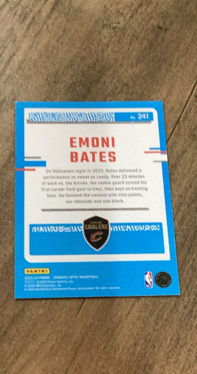 Emoni Bates 2023-24 Donruss Optic 241 trading card image rear