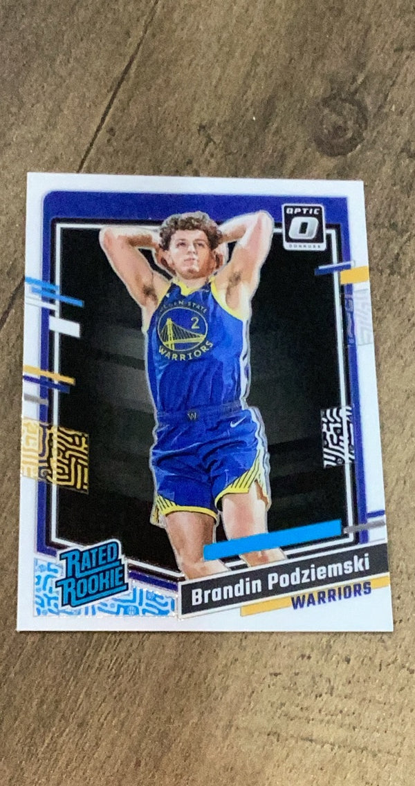 Brandin Podziemski 2023-24 Donruss Optic 203 trading card image front