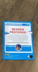 Brandin Podziemski 2023-24 Donruss Optic 203 trading card image rear
