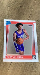 Keon Johnson 2021-22 Donruss Optic 192 trading card image front
