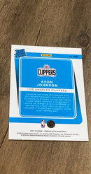 Keon Johnson 2021-22 Donruss Optic 192 trading card image rear