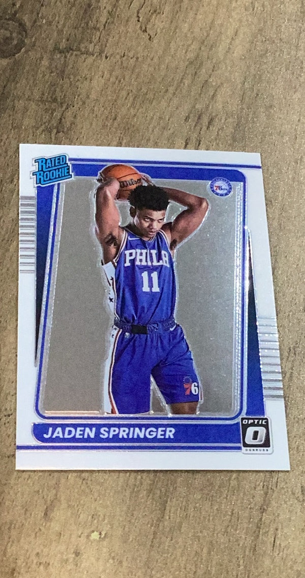 Jaden Springer 2021-22 Donruss Optic 197 trading card image front